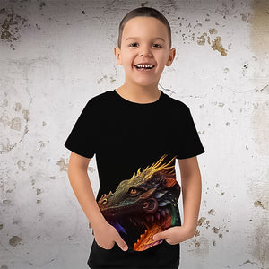 Dinosaur Print Boys Short Sleeve T-Shirt