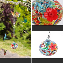 Load image into Gallery viewer, Dragonfly Wind Chimes Glass Bird Feeders