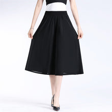 Load image into Gallery viewer, Women&#39;s High Elastic Waist Pleated Chiffon Wide Leg Culottes