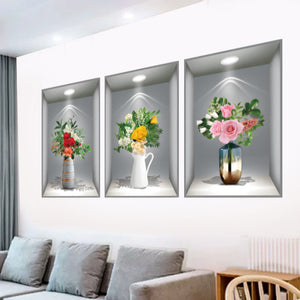 Plant And Flower 3D Effect Simulation Wall Painting