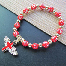 Load image into Gallery viewer, Angel Wing Cross Bracelet