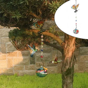 Dragonfly Wind Chimes Glass Bird Feeders