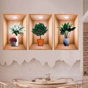 Plant And Flower 3D Effect Simulation Wall Painting