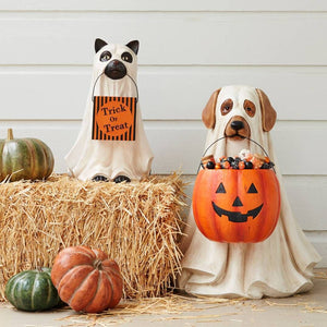 Halloween Pumpkin Ghost Candy Bowl Holder