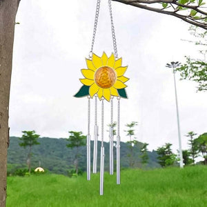 Sunflower Stained Glass Window Hanging