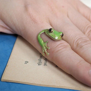 Latest-tree Frog Ring & Earrings