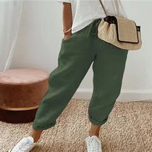 Load image into Gallery viewer, Solid Drawstring Waist Slant Pocket Pants