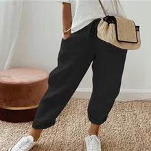 Load image into Gallery viewer, Solid Drawstring Waist Slant Pocket Pants