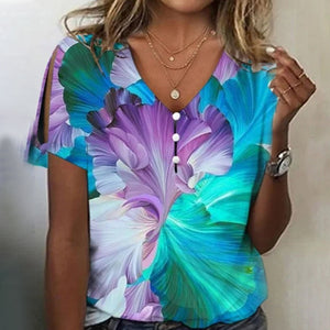 Casual Floral Print Blouse