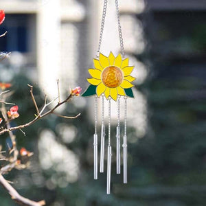 Sunflower Stained Glass Window Hanging