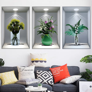 Plant And Flower 3D Effect Simulation Wall Painting