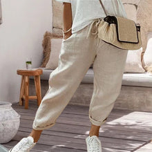 Load image into Gallery viewer, Solid Drawstring Waist Slant Pocket Pants