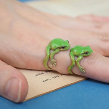 Load image into Gallery viewer, Latest-tree Frog Ring &amp; Earrings