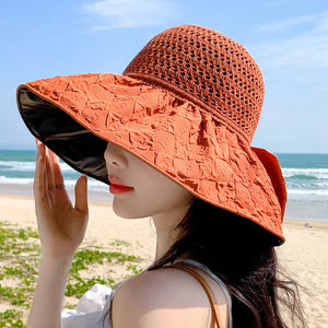 Can Store Bow Shaped Sunshade Hat