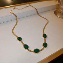 Load image into Gallery viewer, Emerald Necklace &amp; Bracelet