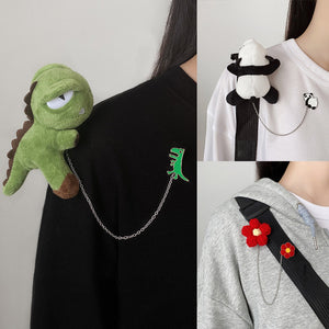 Plush Chain Brooches