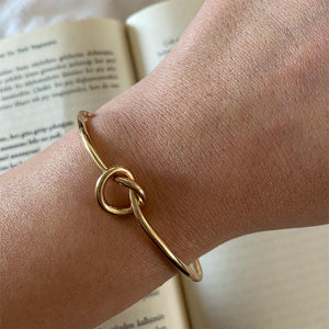 Adjustable Infinity Love Knot Bangle Bracelet