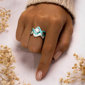 Turquoise Ocean Wave Ring