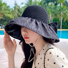 Load image into Gallery viewer, Can Store Bow Shaped Sunshade Hat