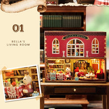 Load image into Gallery viewer, Mini Rabbit Town Wooden Doll House Kit with Furniture