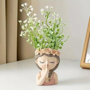 Handmade Sweet Girl Planter Pot