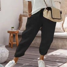 Load image into Gallery viewer, Solid Drawstring Waist Slant Pocket Pants