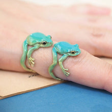 Load image into Gallery viewer, Latest-tree Frog Ring &amp; Earrings