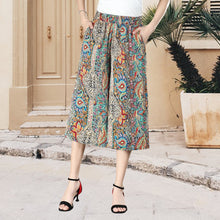 Load image into Gallery viewer, Women&#39;s High Elastic Waist Pleated Chiffon Wide Leg Culottes