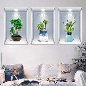 Plant And Flower 3D Effect Simulation Wall Painting