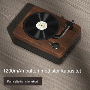 Retro bluetooth-høyttaler i tre