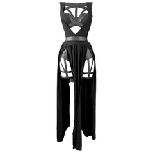 Load image into Gallery viewer, Gothic Bandaged Corset Bustier Top Cutout High Split Mesh Sets