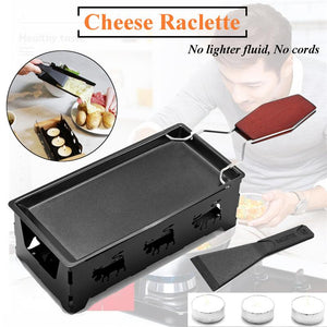 Non-stick Black Iron Cheese Raclette Grill Plate