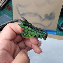 Load image into Gallery viewer, Leather Hand Dragon Cuff