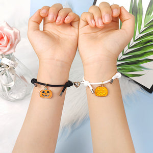 Cute Halloween Heart Magnetic Couple Matching Bracelet