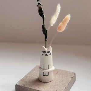 Cat Tiny Vase