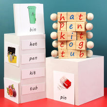 Load image into Gallery viewer, Montessori Alphabet Wooden Educational Phonetic Reading Blocks