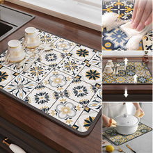 Load image into Gallery viewer, Retro Quick-Drying Water-Draining Mat for Kitchen Bar Countertops
