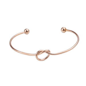 Adjustable Infinity Love Knot Bangle Bracelet