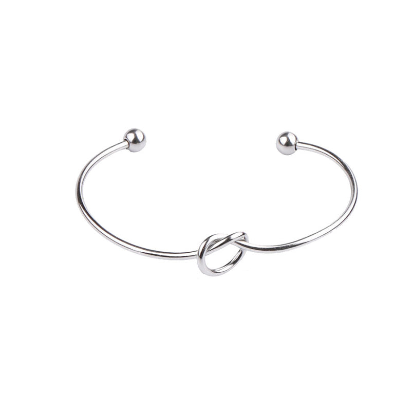 Adjustable Infinity Love Knot Bangle Bracelet