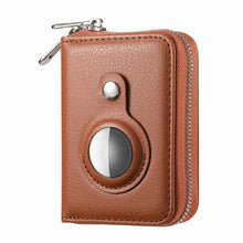 Load image into Gallery viewer, Smart AirTag Zipper RFID Slim Leather Wallet