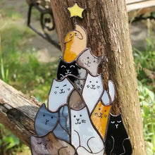 Load image into Gallery viewer, Cat Christmas Tree Suncatcher Ornament