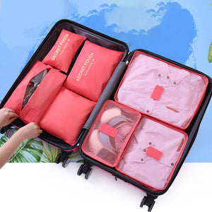 7 in 1 Foldable Travel Organizer Bag Set