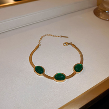 Load image into Gallery viewer, Emerald Necklace &amp; Bracelet