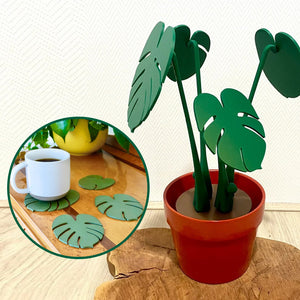 Funny Monstera Coaster