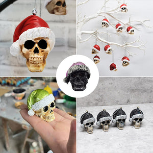 Mini Skeleton with Christmas Hat