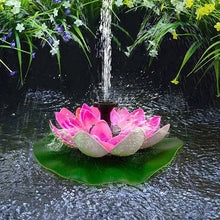 Load image into Gallery viewer, Lotus Shaped Solar Fountain Pond Decorative