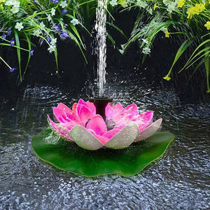 Lotus Shaped Solar Fountain Pond Decorative