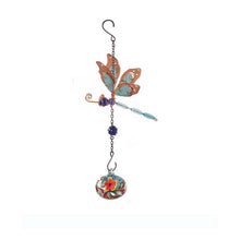 Load image into Gallery viewer, Dragonfly Wind Chimes Glass Bird Feeders