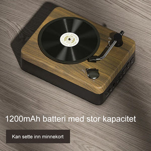 Retro bluetooth-høyttaler i tre