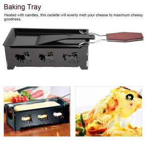 Non-stick Black Iron Cheese Raclette Grill Plate